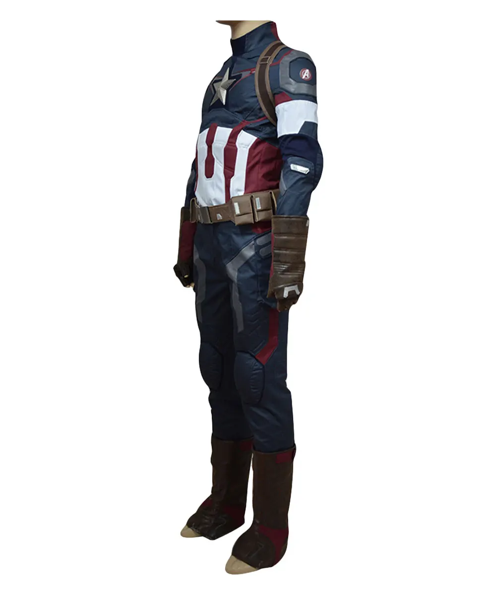 Капитан Америка Косплэй костюм Age of Ultron Стив Роджерс Наряд полный набор S XXXL в