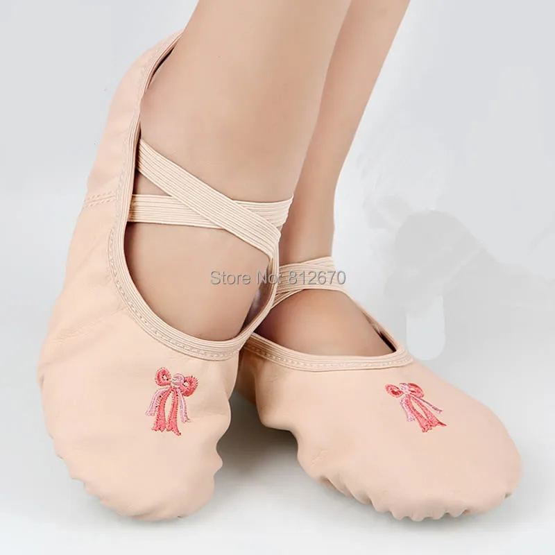 Size24~40 16.5-24.5cm New Quality PU Soft Ballet Shoes Split Sole Girls Dancing Shoes for Girls Kids Ballet Dance Shoes