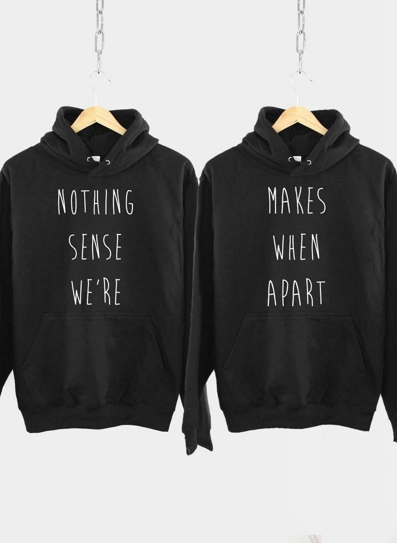 Skuggnas Nothing Makes cuando Apart Best Friends Sudadera con capucha conjunto a juego regalo de pareja moda Tumblr grunge Sudadera con capucha dropship|Sudaderas con capucha y sudaderas| - AliExpress