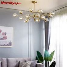 Современные Медные подвесные светильники для гостиной подвесной светильник для зала потолочная люстра в спальню подвесные светильники на кухню светодиодные светильники в интерьере стеклянный шар