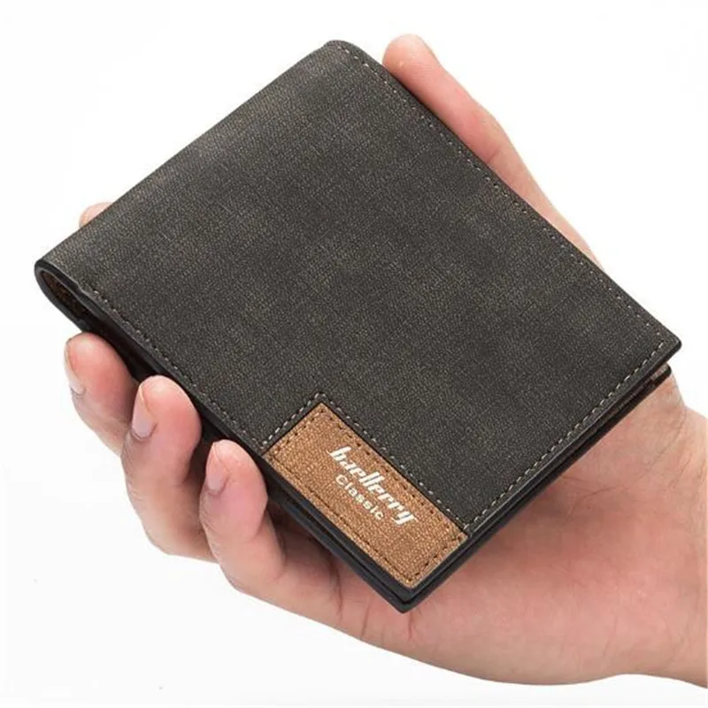 

Baellerry New Stylish Men's PU Leather Slim Wallet Pockets Card Collector Bifold Purse Bag Credit Card Holder Portafoglio