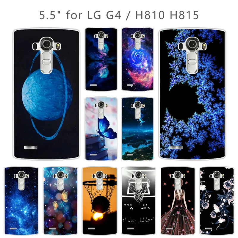 For LG G4 Blue Case Soft Silicone Fundas 5.5 inch for H818 H810 H815 Phone Cases Transparent TPU Coque Capa |