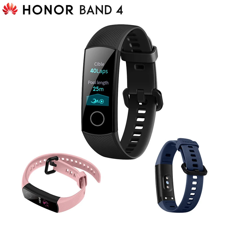 huawei Honor Band 4 Smartband Amoled Полный цвет дисплей сенсорный экран плавание осанка сердечного ритма инфракрасный сенсор вздремнуть сна