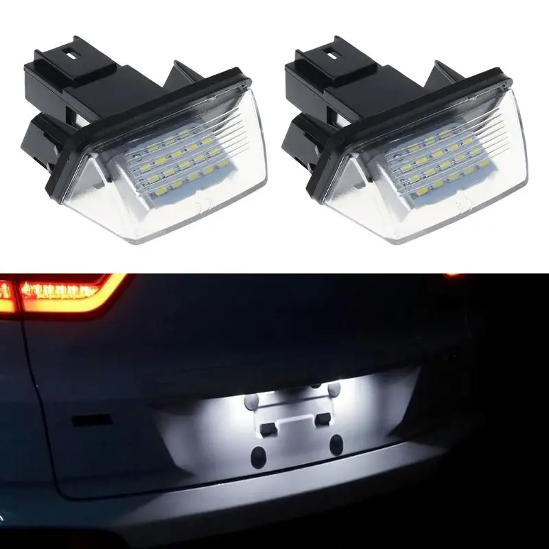 1 Pair 18 Led License Number Plate Lights Lamp For Peugeot 206 207 307
