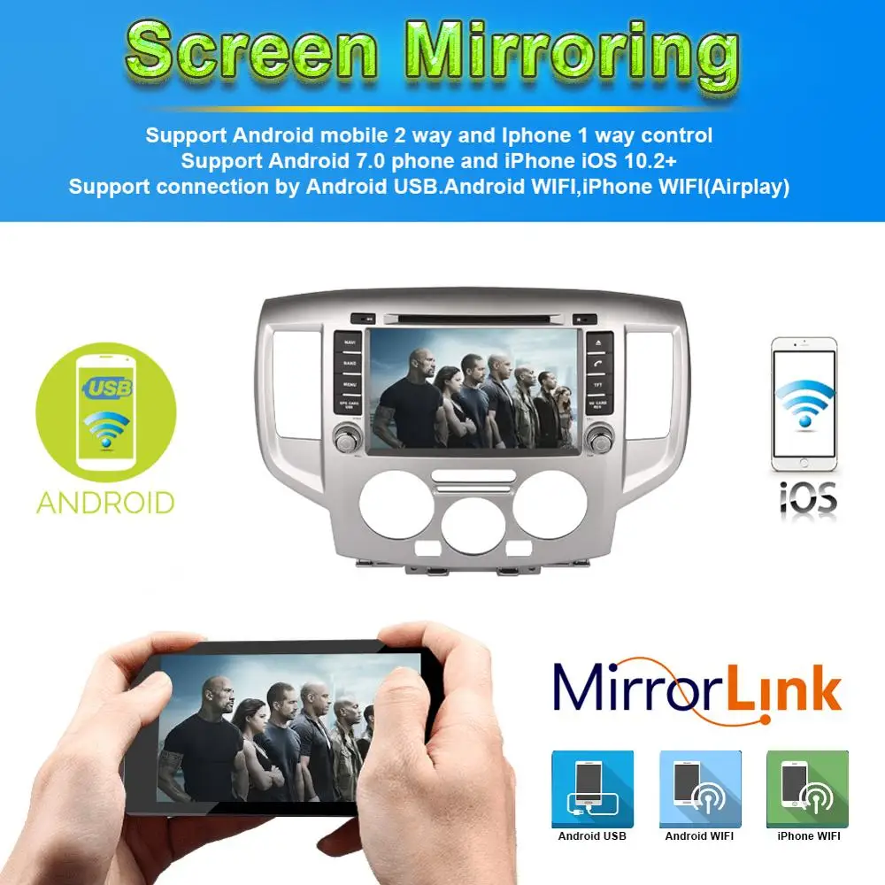 Top 8 Inch Android 8.0 Octa Core 4GB RAM Car GPS Navigation For Nissan NV200 2009- Car Radio Stereo DVD Multimedia Player WIFI 7