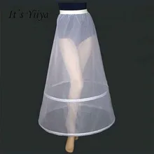 It’s Yiiya Women White 2 Hoops A-line Wedding Accessories Bridal Crinolines Vestidos De Novia Underskirt Bustle Petticots PJ025