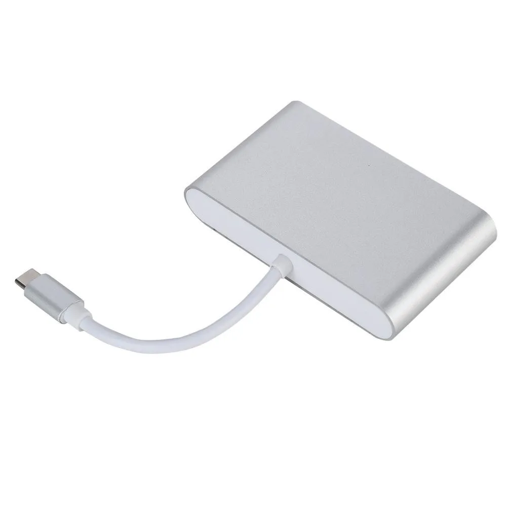 USB HU 3,1 type C концентратор к HDMI 4K+ RJ45 Gigabit Ethernet+ USB 3,0 HDMI USB-C адаптер для Macbook Pro 618#2