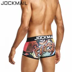 JOCKMAIL новый сексуальный игривый шорты Для мужчин s Нижнее белье Боксеры ледяной дышащий Боксер Для мужчин боксер печатных короткие боксеры