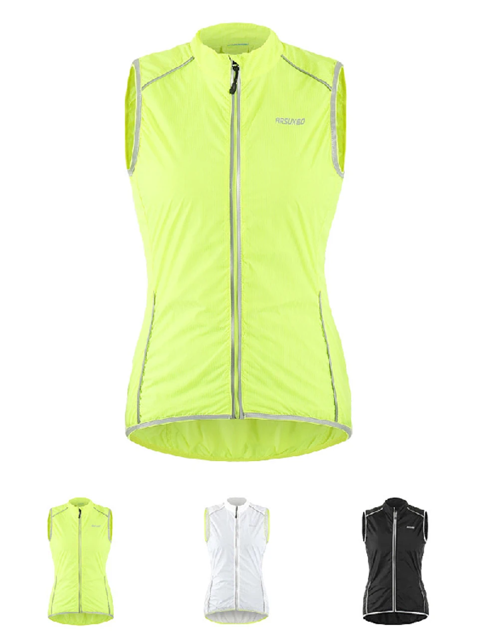 Женские Светоотражающие Жилеты для велоспорта без рукавов, дышащие куртки для велоспорта, дорожный MTB велосипедный топ для бега, одежда для женщин