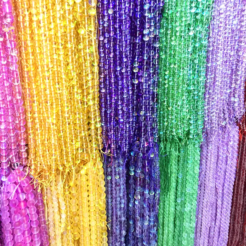 

6/8 /10mm high quality Austrian crystal synthetic shine moonlight stone beads jewelry DIY bracelet necklace