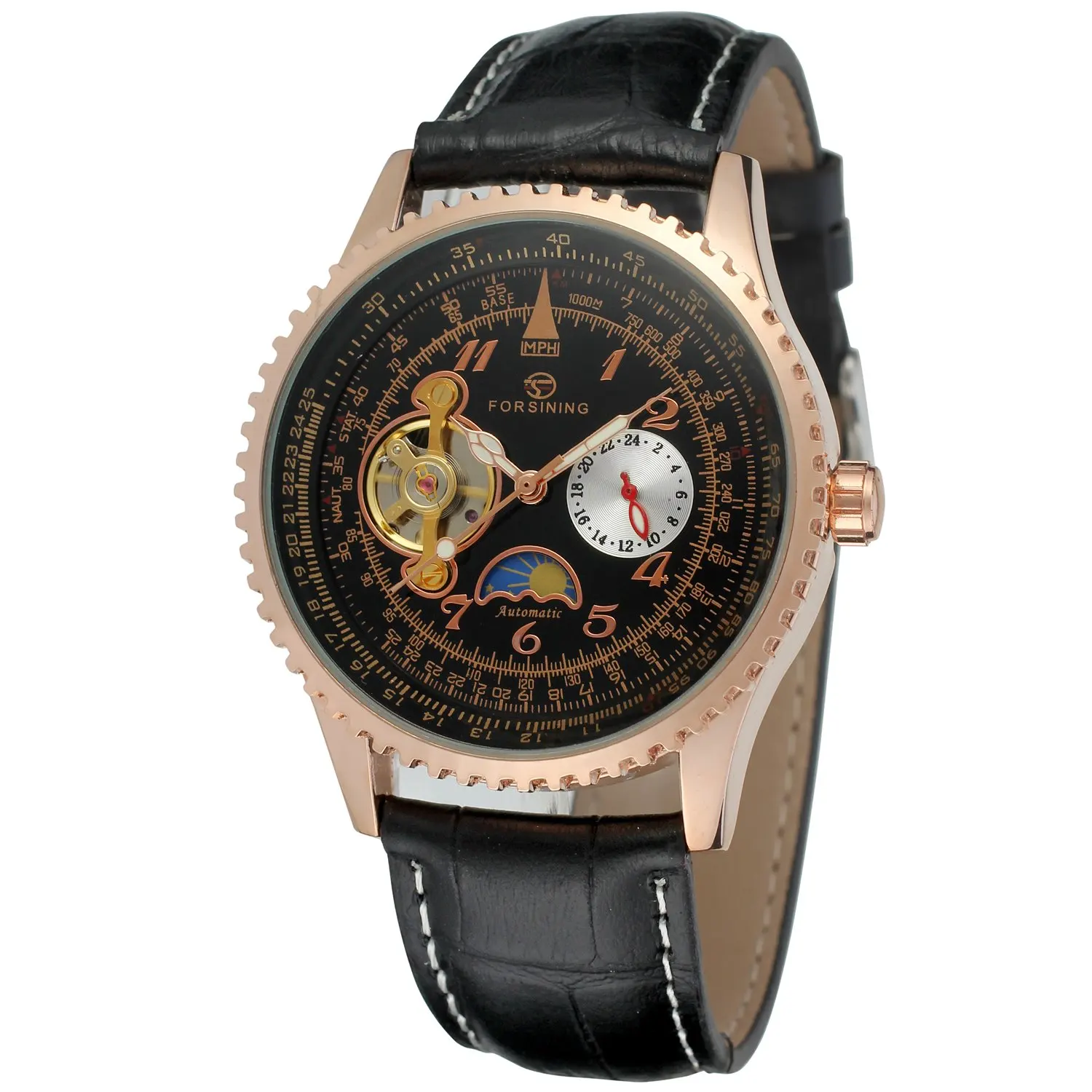 Forsining توربيون الساعات الفاخرة الرجال أنيق الذهب الميكانيكية ووتش جلدية حزام أزياء التلقائي الساعات ماء Forsining توربيون الساعات الفاخرة الرجال أنيق الذهب الميكانيكية ووتش جلدية حزام أزياء التلقائي الساعات ماء