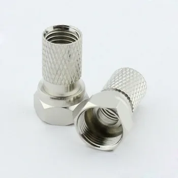 

10pcs Self-tightening Metric F Connector Plug Screw 75-5F Joint Cable TV Double-shielded 2P For Distributor Amplifier