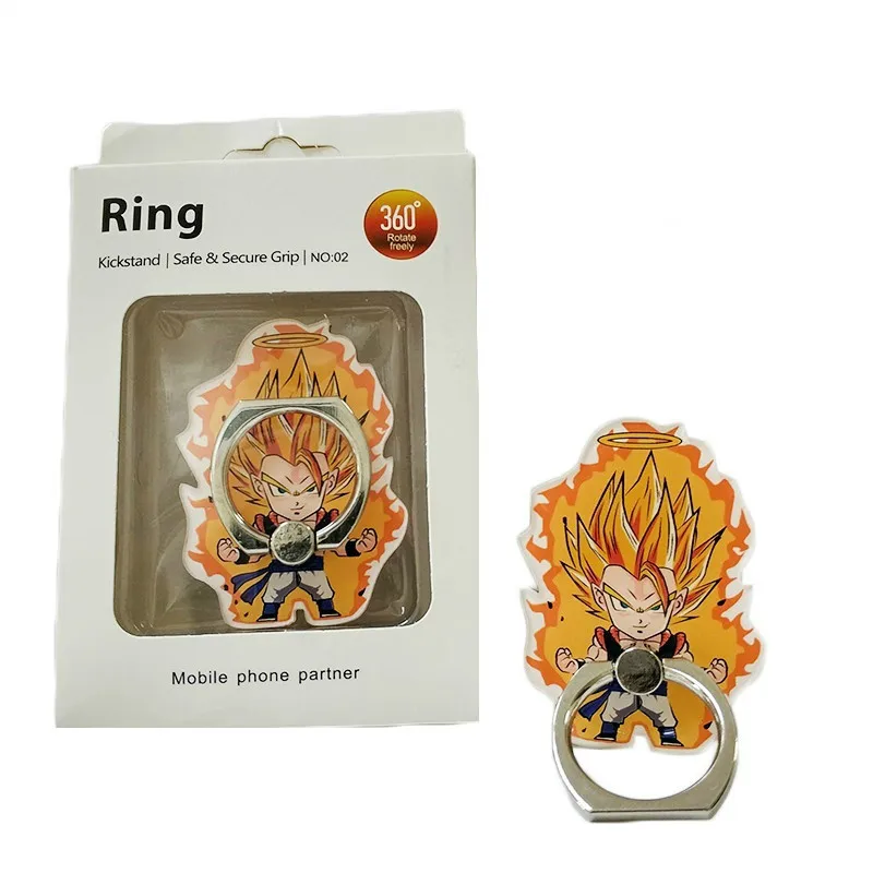 Dragon Ball кольцо для телефона Goku Vegeta держатель для мобильного телефона Dragon Ball Z 360 градусов смартфон Стенд для колец на палец для телефона - Цвет: 22