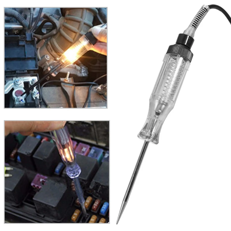 

Universal 6V/12V DC Car Voltage Circuit Tester Systems Long Probe Continuity Test Light Motorcycle Car Accessories Repair Tools