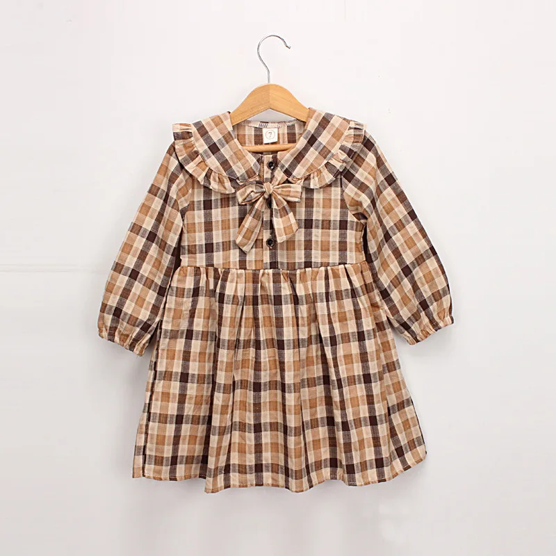 

New Girls Striped Shirt Dress for Spring Summer Children's Clothing Long Sleeve Casual Dress Kid High Quality Stylish One-piece