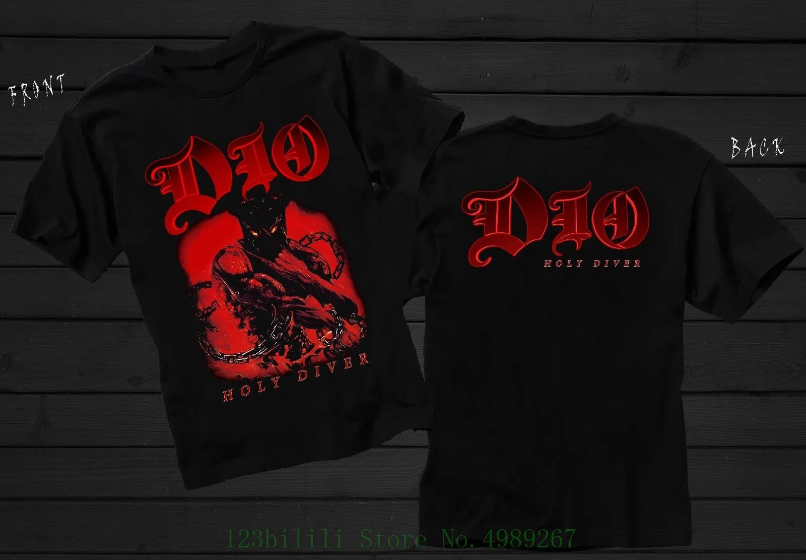 Dio-Holy Diver-американская хеви-метал группа, черная футболка-Размеры: S до 7xl Футболка с принтом Мужская Летняя