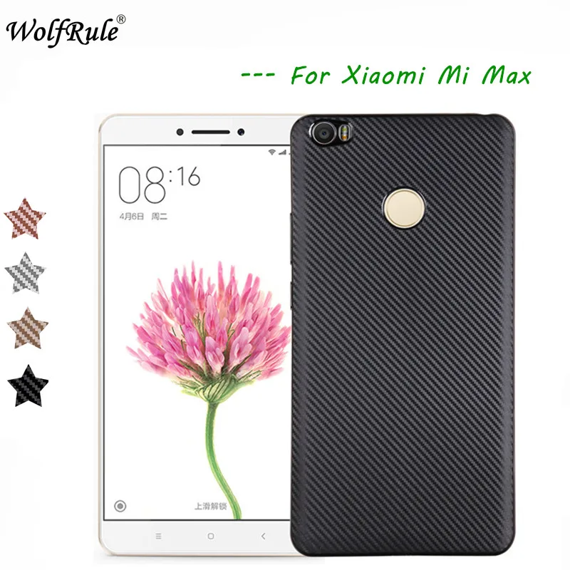 WolfRule Xiaomi Mi Max Case MiMax Cover Luxury Full Protection Carbon Fiber Brushed TPU For Phone Shell |