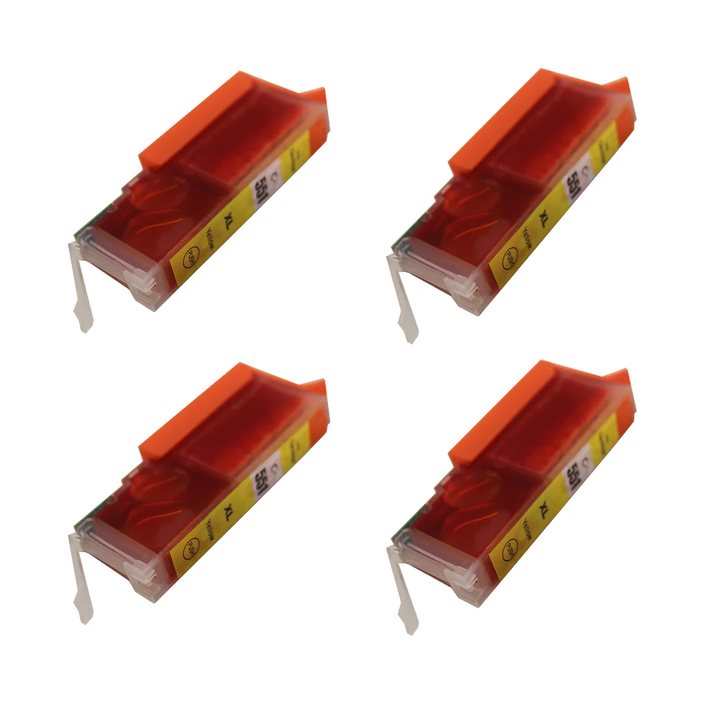 4Pk Cli551 Pgi550 Cartrdiges Di Inchiostro Per Canon Ip7250 Mg5650 Mx925 Ix6850 Mg5550 Mg5450 Mg6650 Mx920 Mg5400 Mg6450 Mg7500 Ip7200