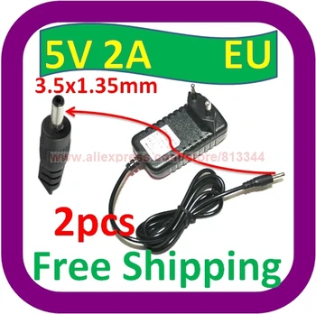 

Free Shipping 5V DC 2A EU plug Wall Adapter AC Power Supply 3.5mm/1.35mm Class 2 Transformer