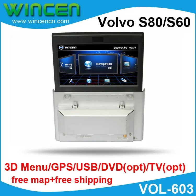 6 5 &quotАвтомобильный GPS плеер для Volvo S80/S60 с 3D меню USB SD TV моторизованной панелью|gps|gps