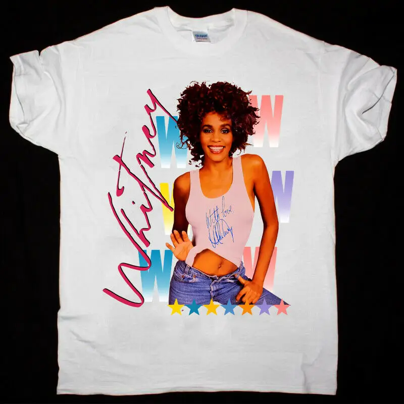 

2019 Funny Whitney Houston Shirt Vintage 1987 The Moment Of T-Shirt Reprint Double Side Tee Hoodie