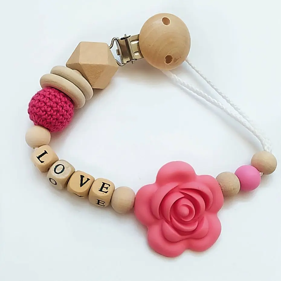 1PC Personalised Pacifier Clip Customize The Baby's Name Original