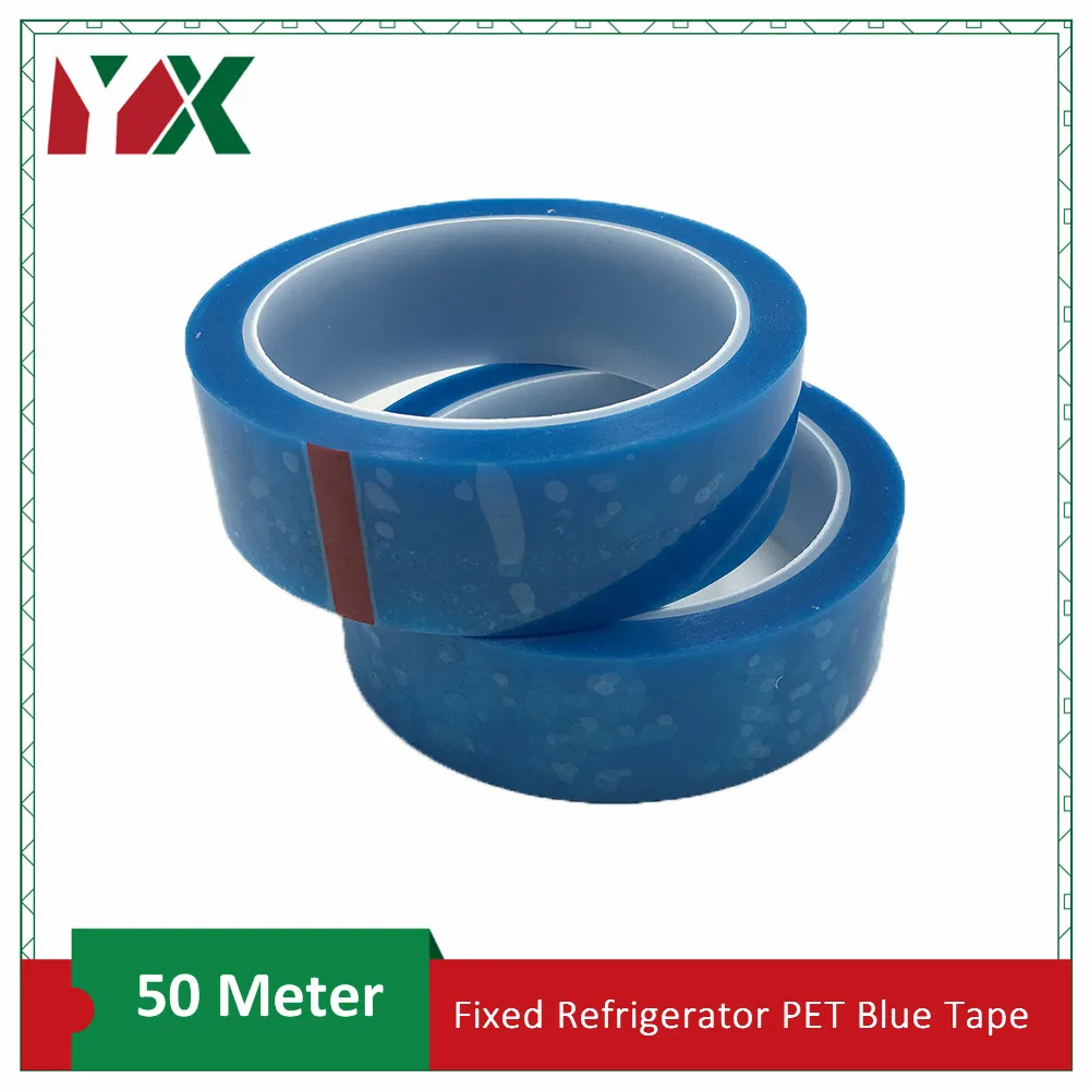 

2Pcs 30mmx50M Blue PET Fridge Fixed Tape Used For Fridge Refrigerator and Air Conditioner Fixed Installation Transport 50M