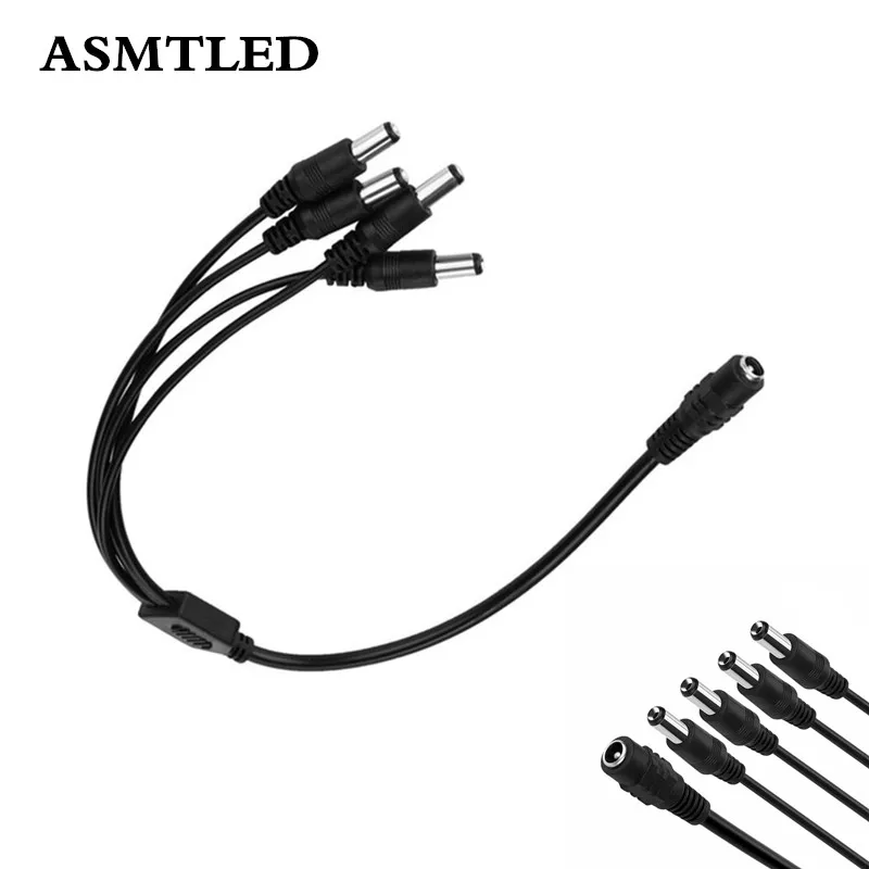 

1;2 DC/1;3 DC/1;4 DC Power Splitter Cable Cord 1 Female to 2/3/4 Male plug Splitter Adapter 5.5x2.1mm Port Pigtals 12V For CCTV