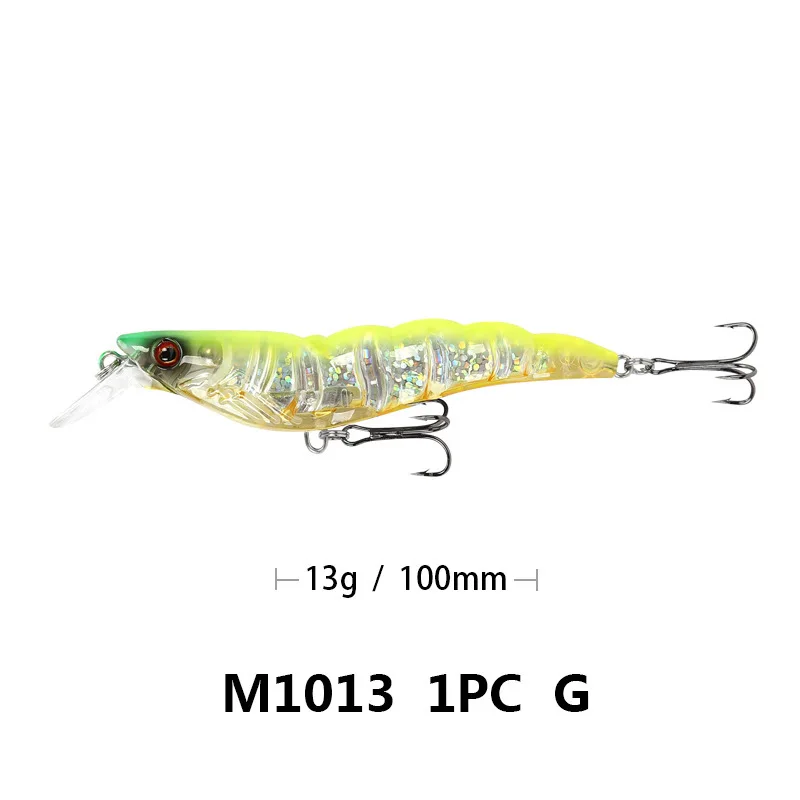 New Simulation Shrimp Fishing Lure 10cm 13g Hard Bait 3D Eyes Crankbait Wobblers Carp Fishing Peaca Bass Fishing Tackle - Цвет: G