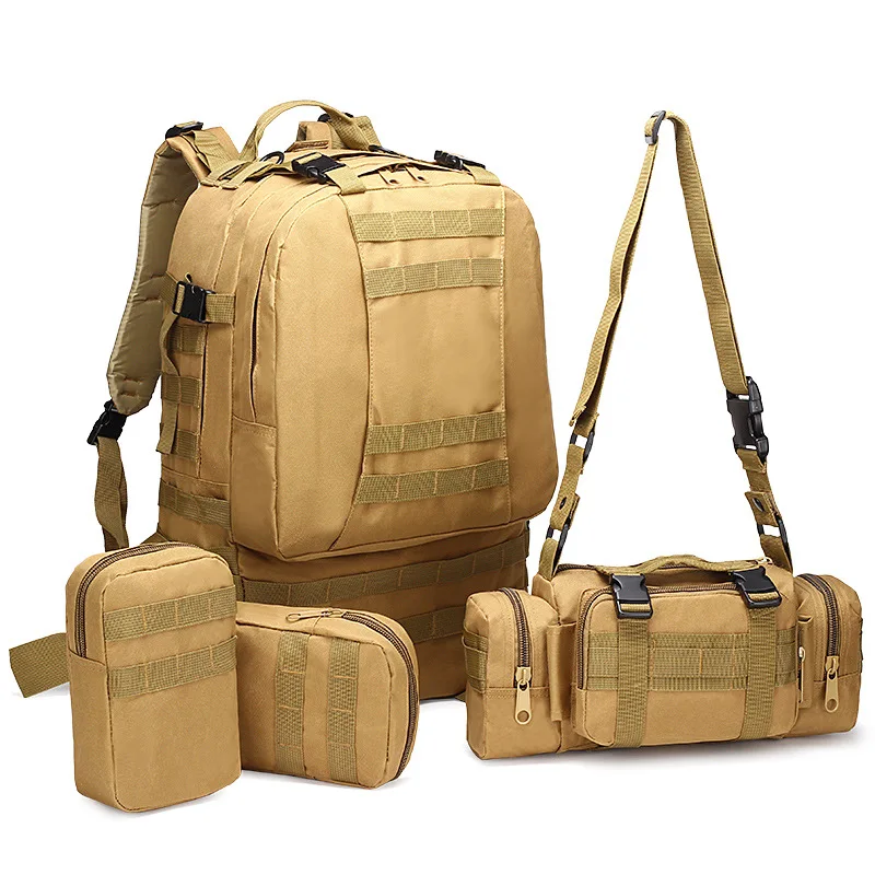 50L Tactical Backpack 4 in 1 Military Bags Army Rucksack Backpack Molle Outdoor Sport Bag Men Campi