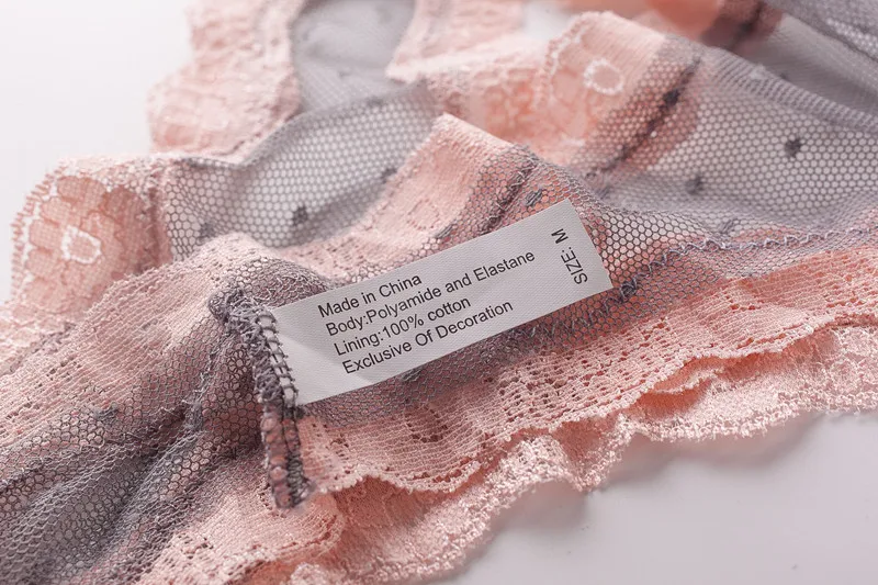 Sexy Lace Women Thongs G String Tempting Transparent Mesh Briefs Cotton Underpants Cute Dot Underwear Female Panties Hipster Lingerie (11)