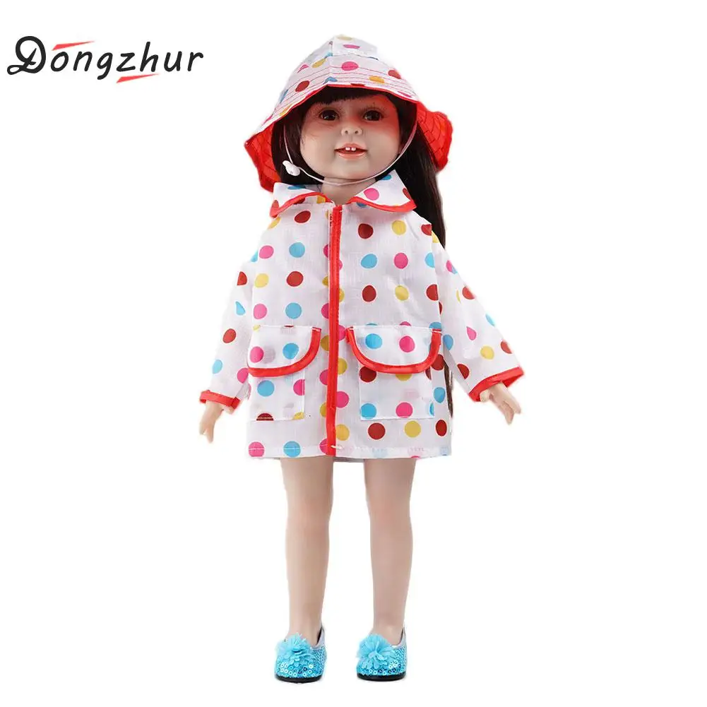 1 Set Doll Raincoat+hat Baby Doll Accessories Suits 18 Inch Boneca
