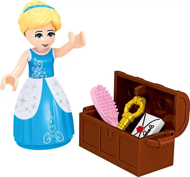 Disney Education Toys Frozen Princess Castle Cinderella'S Enchanted Fairy Godmother Building Blocks New Year Gift For Childrens