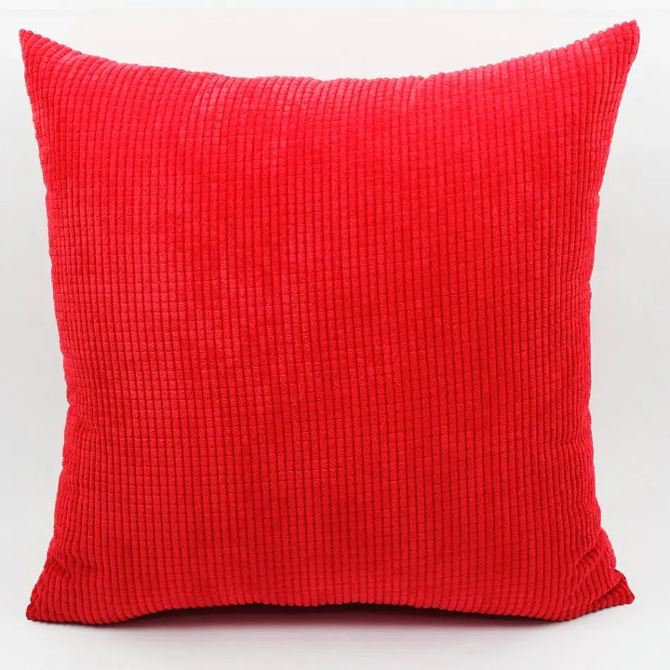 Corduroy Sofa cushion cover 30x45/40x40/45x45/40x60/50x50/55x55/60x60cm decorative throw pillowcase home pillow cover - Цвет: red