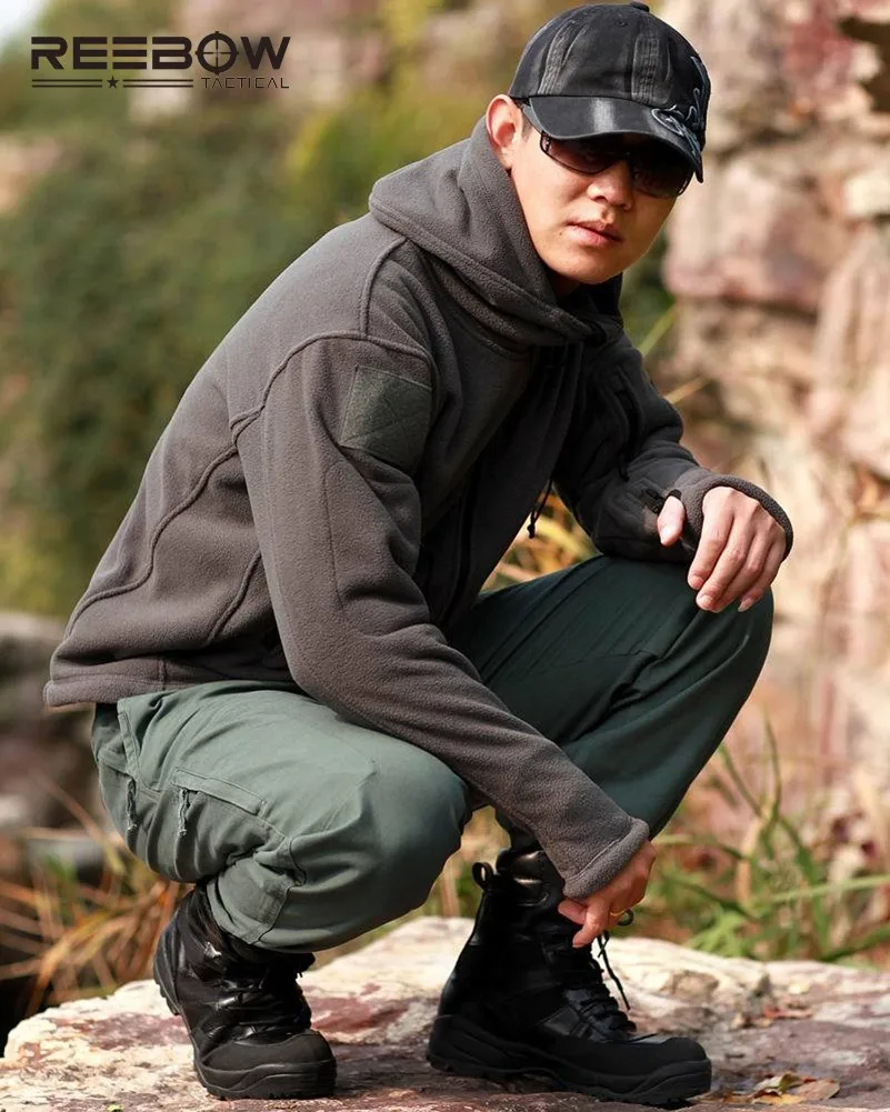 Мужская тактическая флисовая тактическая куртка с капюшоном для походов, кемпинга, зимней тепловой дышащей армии США, военная верхняя одежда