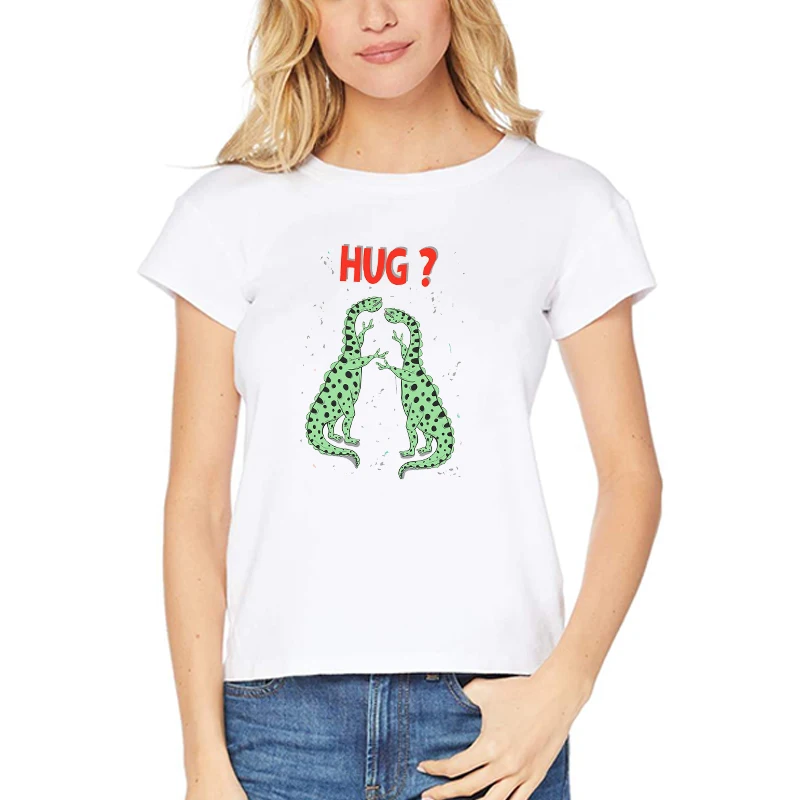 

New Summer Women Kawaii Short Sleeve Loose Student Little Monster Print Ins Fashion Harajuku dinosaur Cartoon T-shirt cute tops