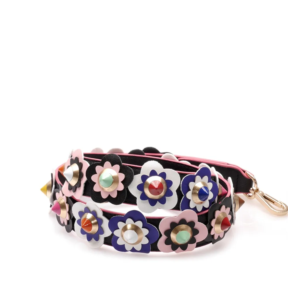 COLOR FLORAL HANDBAG STRAP - 2017 You Women's Famous Stylish Fashion Colorful Flower Bag Handle Shoulder Crossbody Across Strap
