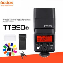 GODOX TT350C Мини Вспышка ttl HSS 2,4G беспроводной+ передатчик для Canon 70d 80d 6d 5d mark ii iii iv eos-1dx 7d ii 600d 650d 700d