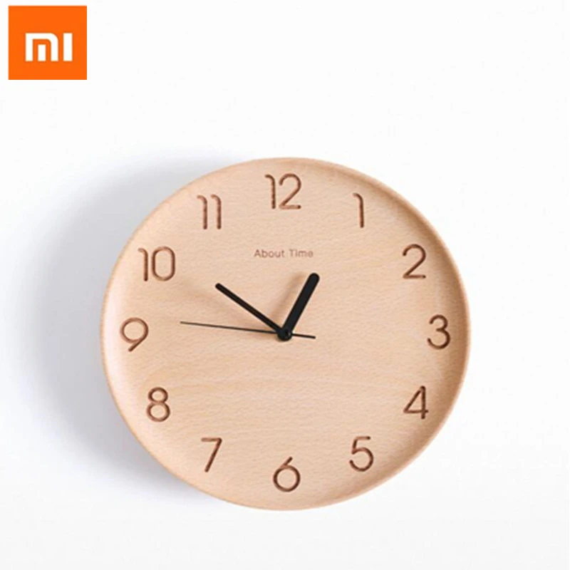 

New Version Xiaomi Watch Wood Simple Digital Clock Wood Texture, Simple Design, Timepiece Timekeeper horologe H20