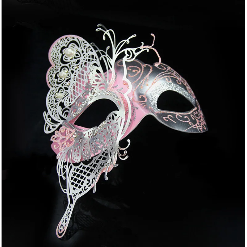Women Party Mask High Grade Butterfly Iron Alloy Diamond Halloween