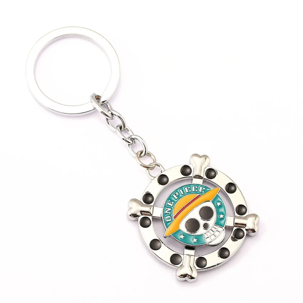 

ONE PIECE Keychain Rotatable Luffy Key Ring Holder Gift Chaveiro Car Key Chain Pendant Anime Jewelry Souvenir YS11490