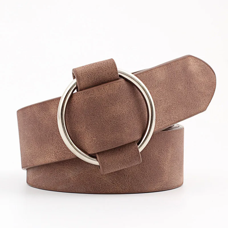 

Women Waist Belt PU Leather Round Without Buckle Casual Belts for Jeans Pants AIC88