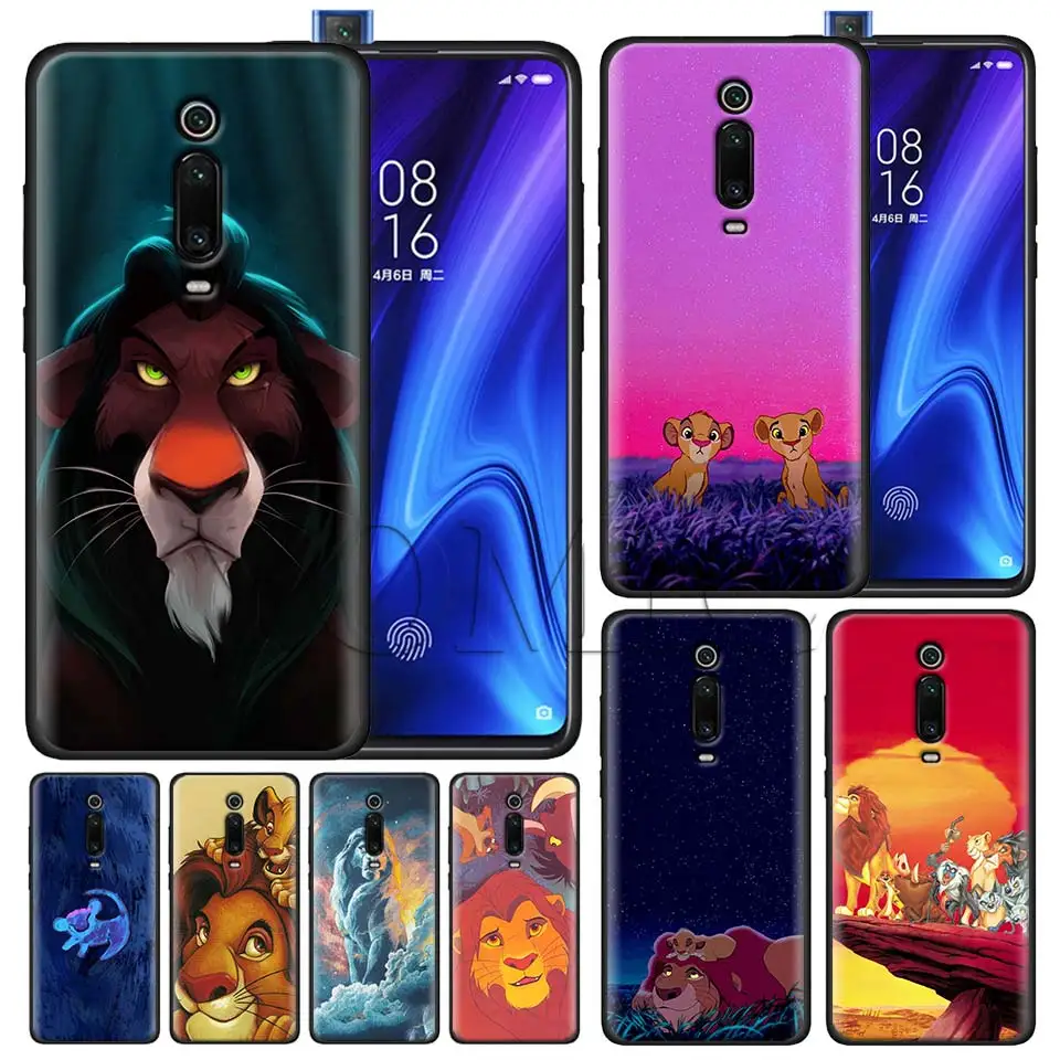 

The Lion King Black Case for Xiaomi Redmi Note 7 7s K20 5 6 Pro Redmi 6 6 5 5Plus 4X S2 Y3 Silicone Soft Case