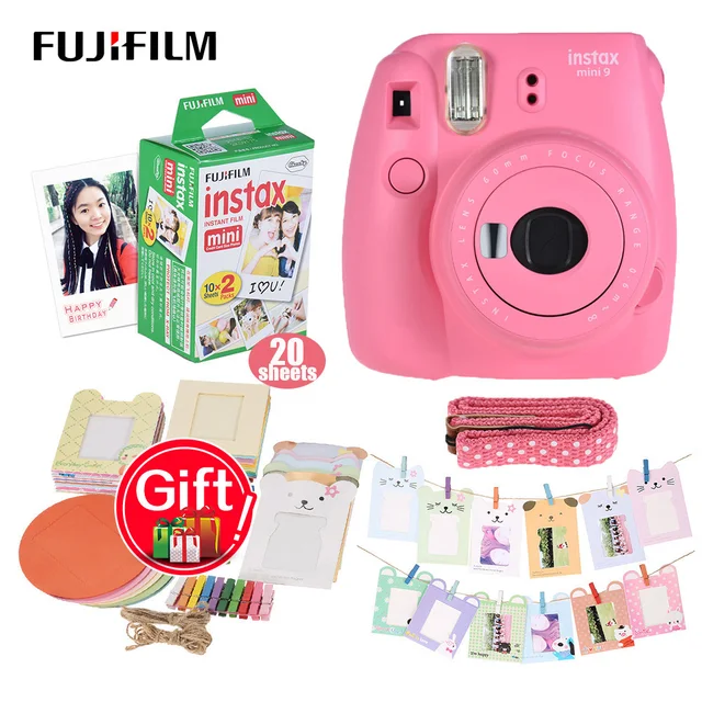 Fujifilm Instax Mini 9 Mini Camera Kit Set Film Camera Photo Instant Camera with 20 * Film