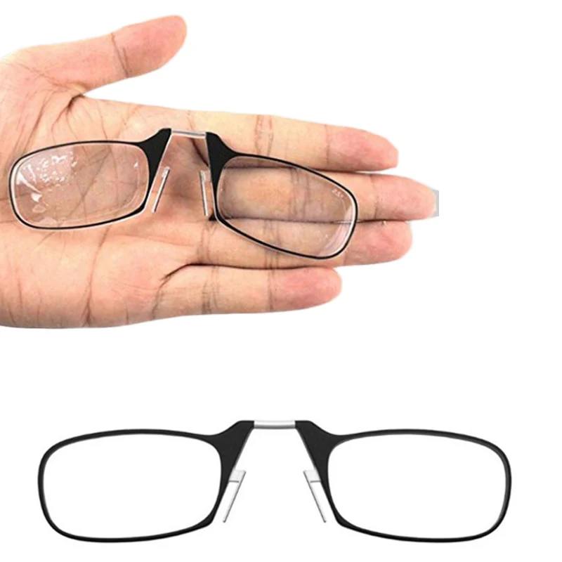 Portable Clip Nose Reading Glasses for man new Mini With Keychain