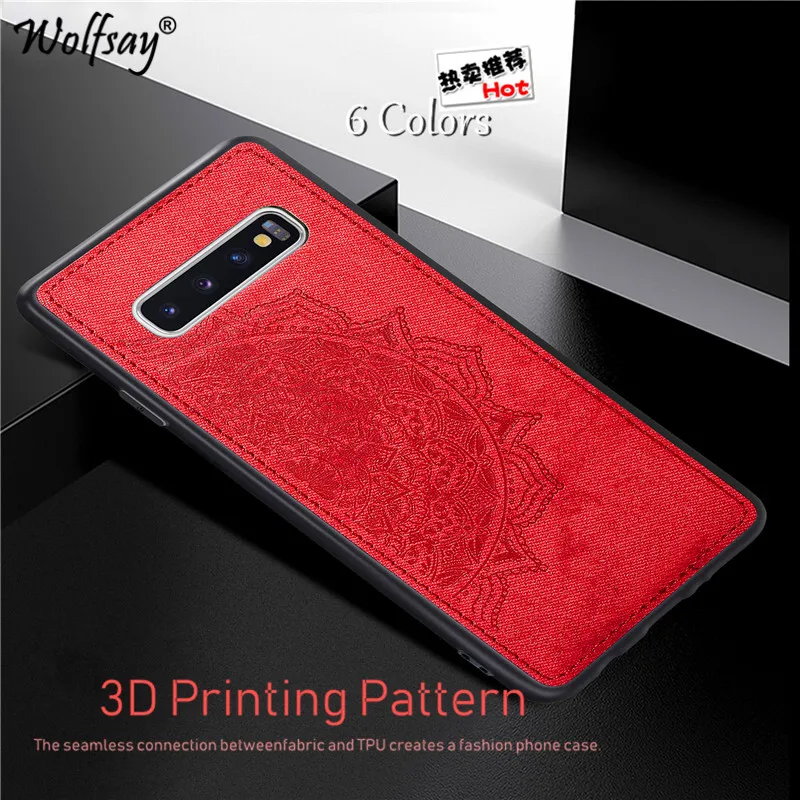 Чехол для Samsung Galaxy S10 Plus модный тканевый чехол силиконовый бампер + телефона G975F |