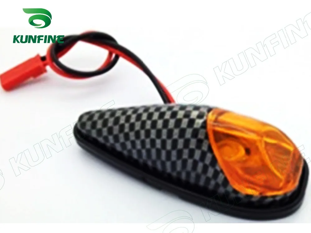 KUNFINE 4PCS Universal Motorcycle LED Turn Signal Indicators light Blinkers Flexible Bendable Amber Light 25 (1)