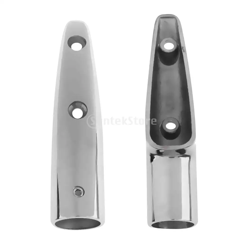 2pcs 22mm 7/8inch 316 Stainless Steel Rail End Marine Boat Tubing Hand Rail Fittings