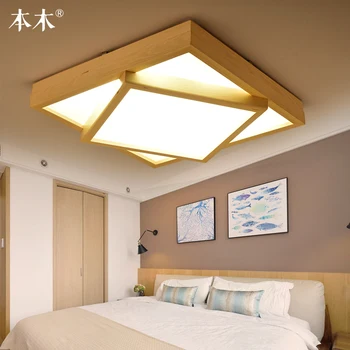 

New Surface Mounted Led Ceiling Lights wood Modern Light Fixtures for Living Room Dining Room Bedroom led ceiling lamp 220V
