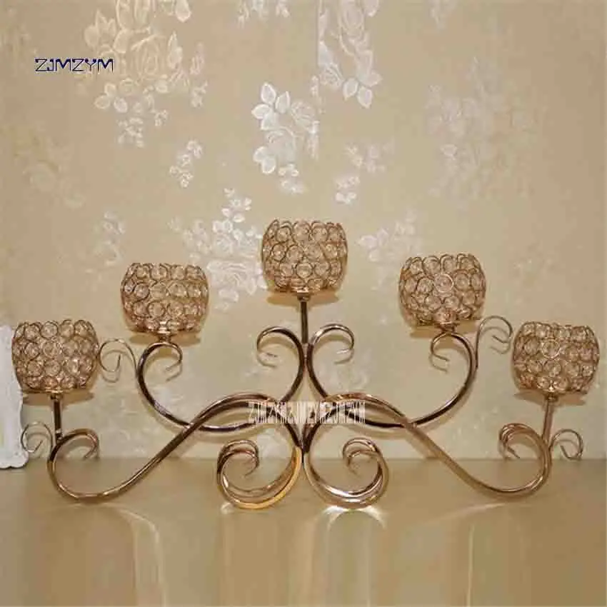 WJ-620 European Creative Candlestick Hotel Home Wedding Table Party Celebrations Crystal Candle Holder 700mm*340mmH | Дом и сад